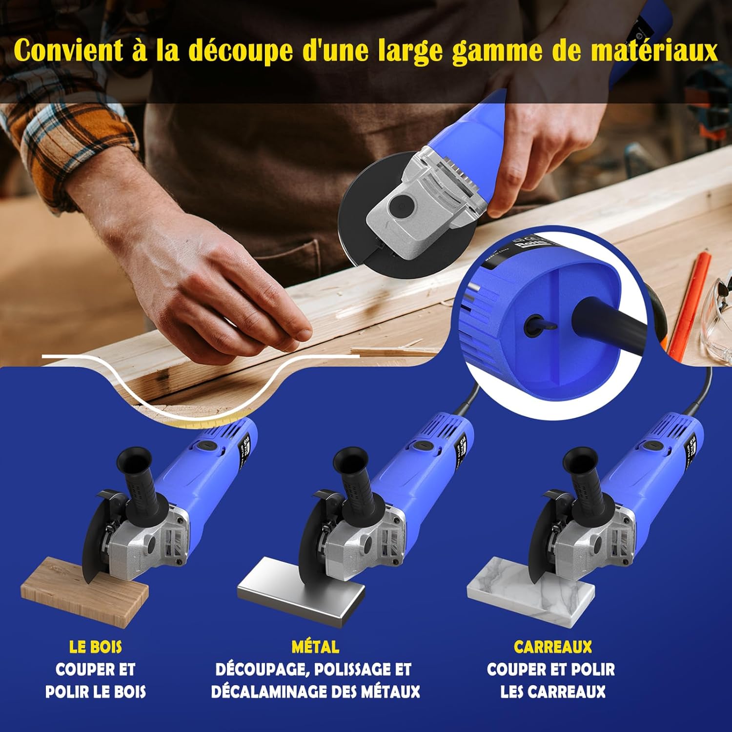 Meuleuse d’angle Homdum 1050 W