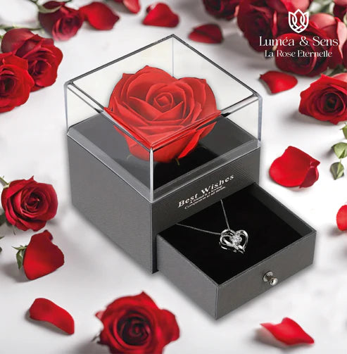 Coffret avec Rose Ăternelle & Collier