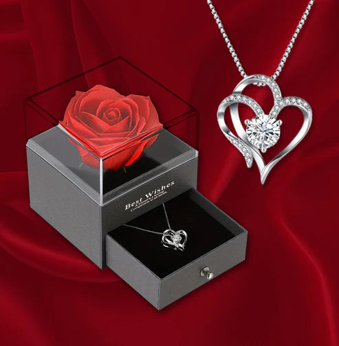 Coffret avec Rose Ăternelle & Collier