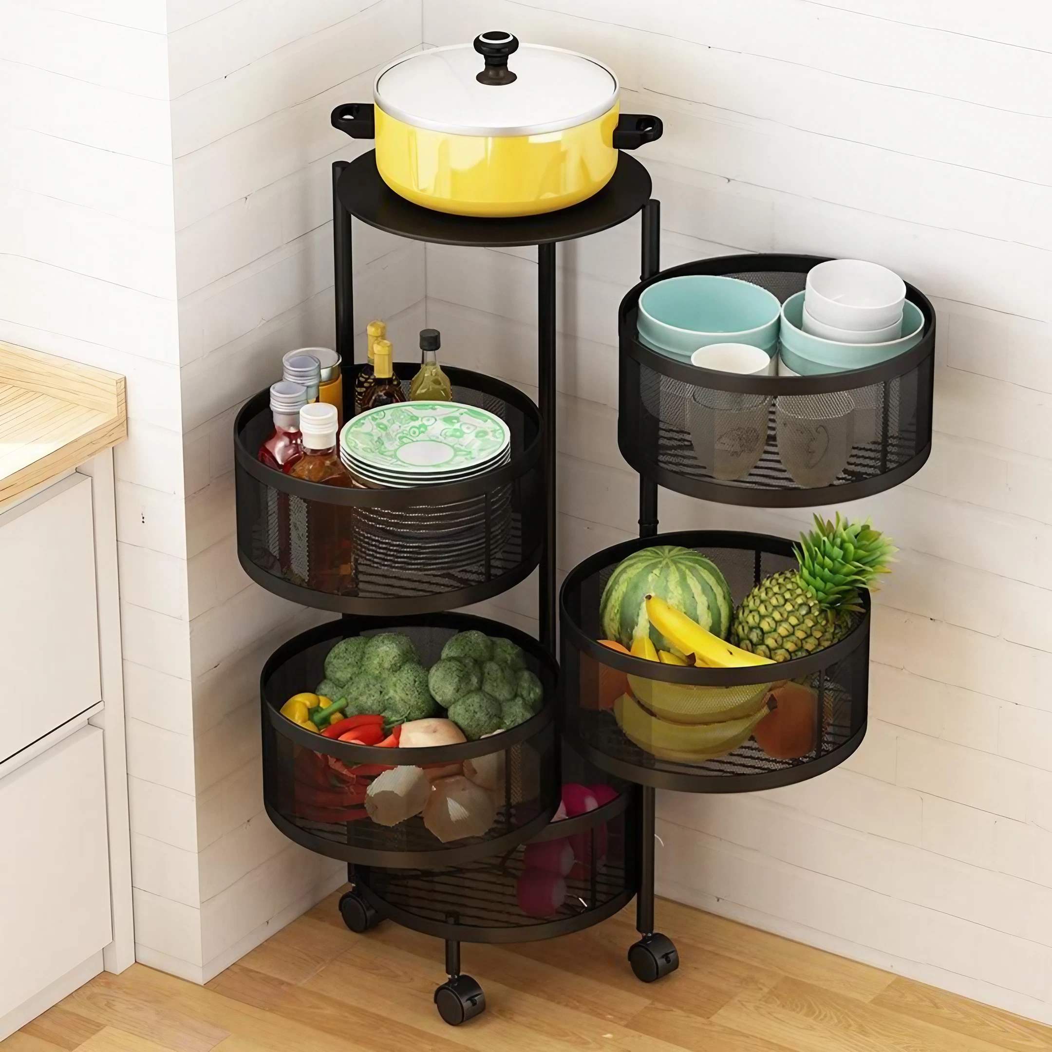 Etagère rotative à 5 étages