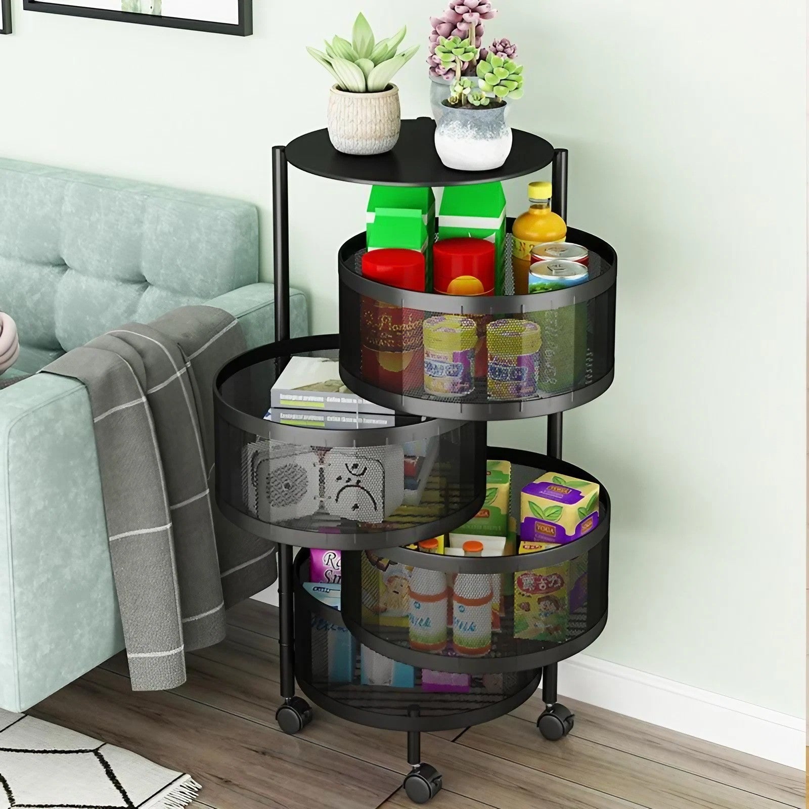 Etagère rotative à 5 étages