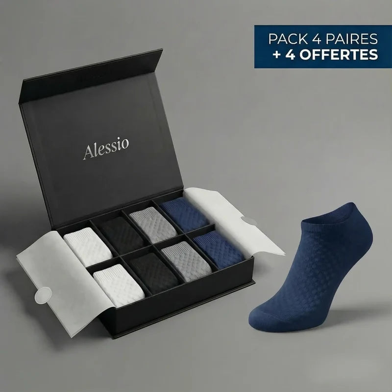 CHAUSSETTES ALESSIO BASSES EN FIBRE DE BAMBOU PREMIUM