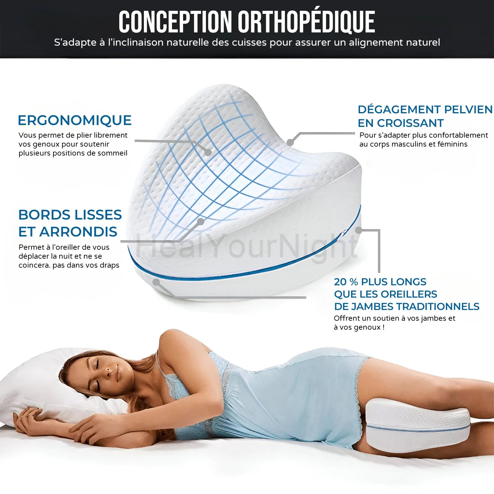 Coussin Orthopédique : 1 Acheté = 1 Offert