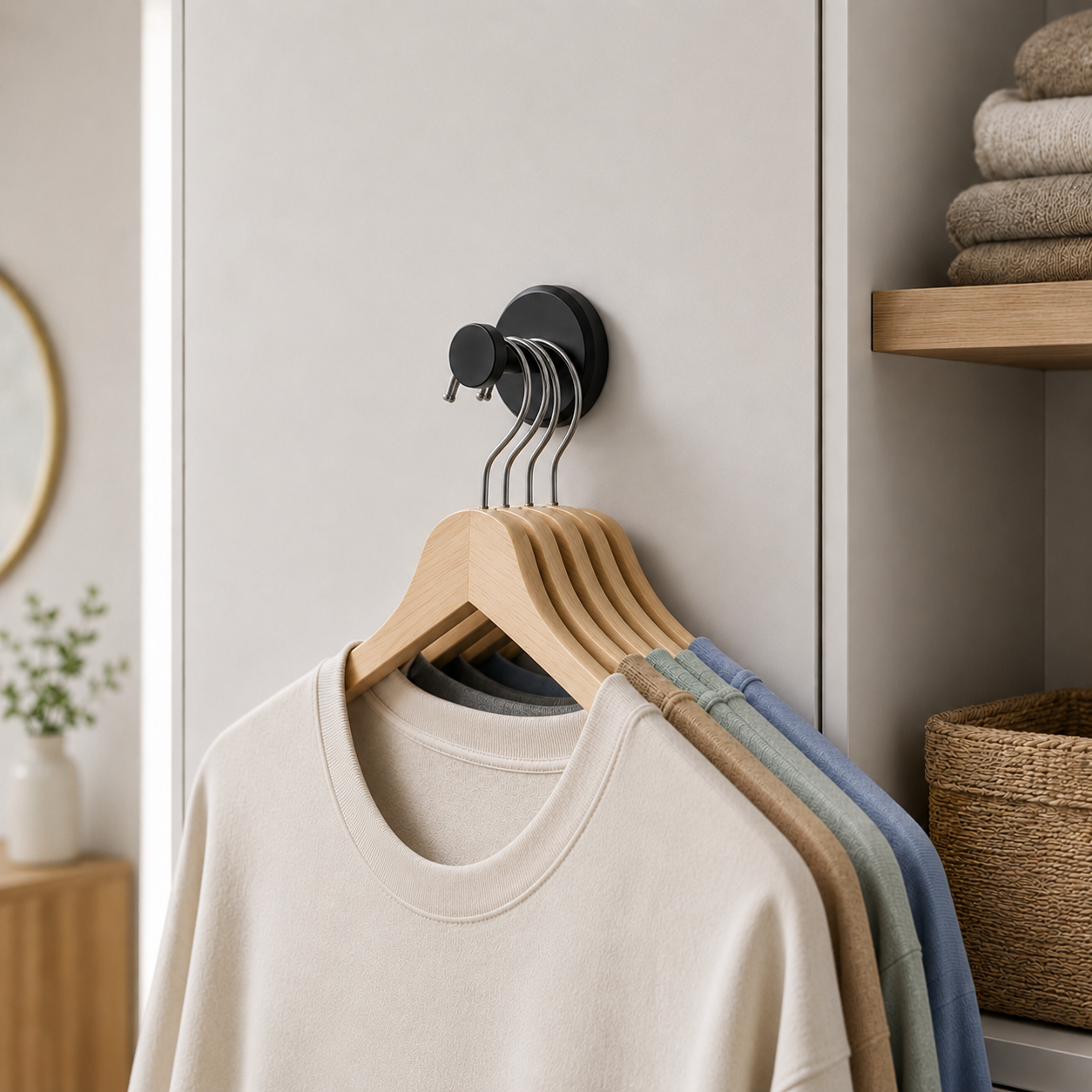 HOOKS™ - Pack de 4 crochets muraux sans perçage